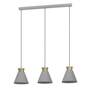 EGLO hanglamp Twicken – e27 – 92 cm – grijs/goud -staal EGLO hanglamp Twicken – e27 – 92 cm – grijs/goud -staal