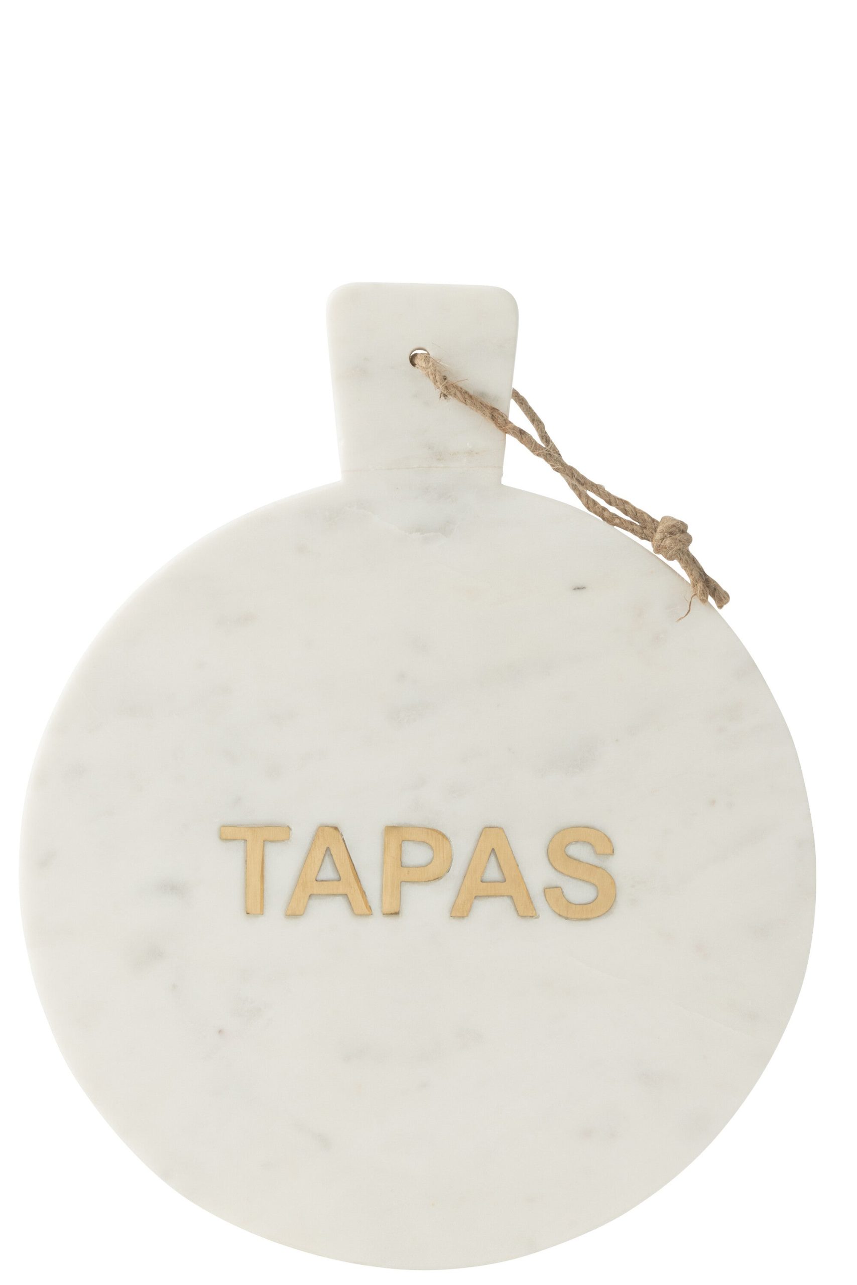 J-Line snijplank Rond Tapas Marmer - steen - wit