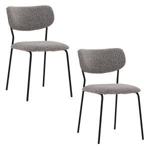 Housecraft Living Leah Eetkamerstoelen Taupe – Set van 2