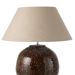 J-Line lamp 2 Rond – keramiek – wit/bruin J-Line lamp 2 Rond – keramiek – wit/bruin