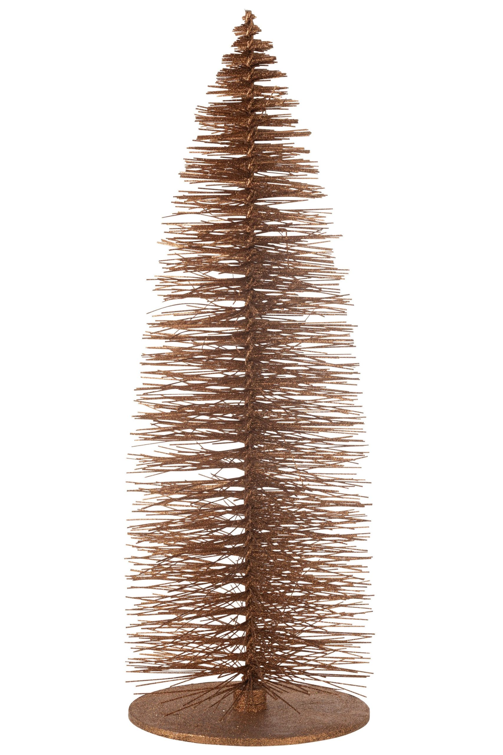 J-Line decoratie Kerstboom Glitter - hout - bruin - extra large