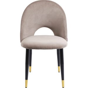Kare Design Stoel Iris fluweel taupe Kare Design Stoel Iris fluweel taupe