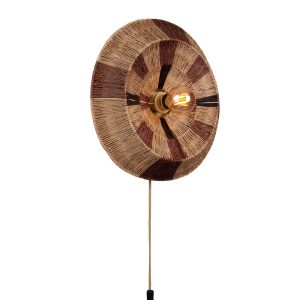 GOOD&MOJO wandlamp Serengeti – bruin – Ø45cm GOOD&MOJO wandlamp Serengeti – bruin – Ø45cm