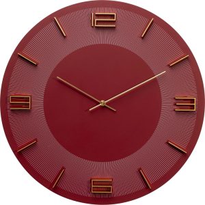 Kare Design Wandclock Leonardo rood Kare Design Wandclock Leonardo rood