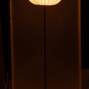J-Line vloerlamp Lantaarn – metaal/textiel – wit – large