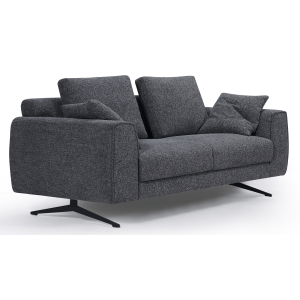 Furnhouse 2-zitsbank Detroit – Antraciet – Stof – 92x176x84