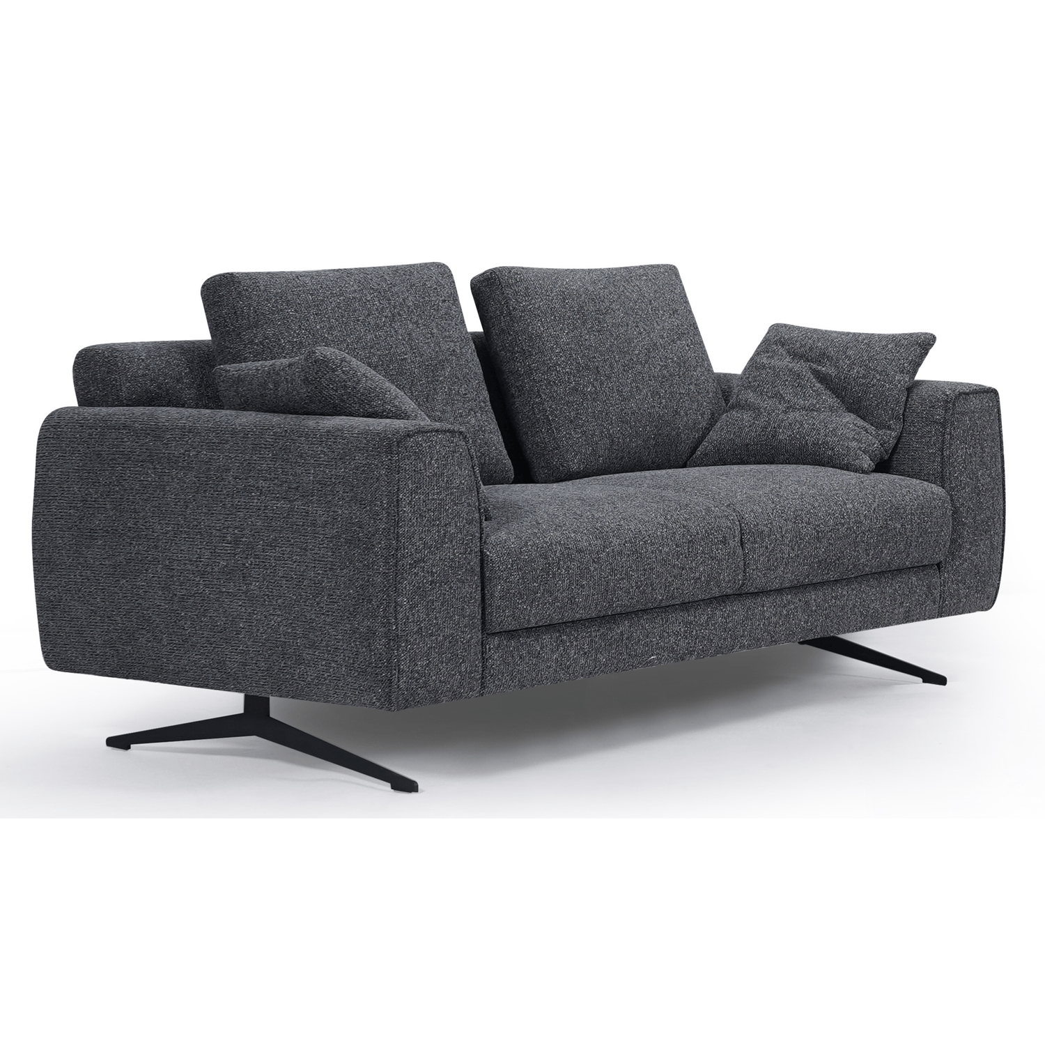 Furnhouse 2-zitsbank Detroit - Antraciet - Stof - 92x176x84