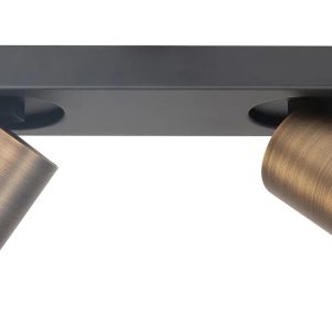 Highlight spot Oliver – 2 lichts – 26 x 13 cm – zwart brons