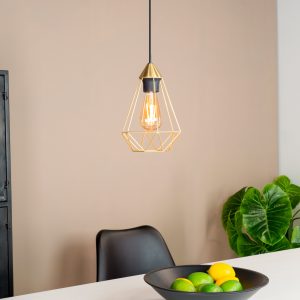 EGLO hanglamp Tarbes – e27 – ø 17,5 cm – goud
