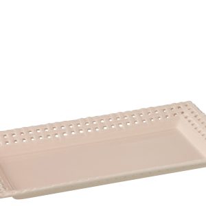 J-Line bord Rechthoekig – keramiek – roze – 6 stuks J-Line bord Rechthoekig – keramiek – roze – 6 stuks