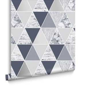 Graham & Brown Vliesbehang – Reflections – Blauw – 10mx52cm
