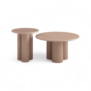 Furnhouse salontafel set Flow – Mokkamousse – Ø 50/80 cm Furnhouse salontafel set Flow – Mokkamousse – Ø 50/80 cm