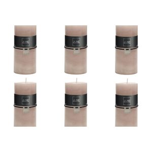 J-Line cilinderkaars – lichtroze – large – 52U – 6 stuks