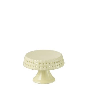 J-Line bord Cake – taartplateau – keramiek – geel – small J-Line bord Cake – taartplateau – keramiek – geel – small