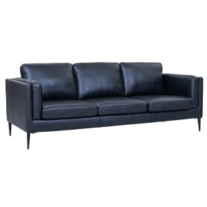 Furnhouse 3-zitsbank Valencia – Zwart – Leer – 88x220x83 Furnhouse 3-zitsbank Valencia – Zwart – Leer – 88x220x83