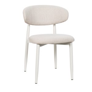 Giga Meubel Eetkamerstoel Alexia – Beige/Wit – Set van 2 Giga Meubel Eetkamerstoel Alexia – Beige/Wit – Set van 2