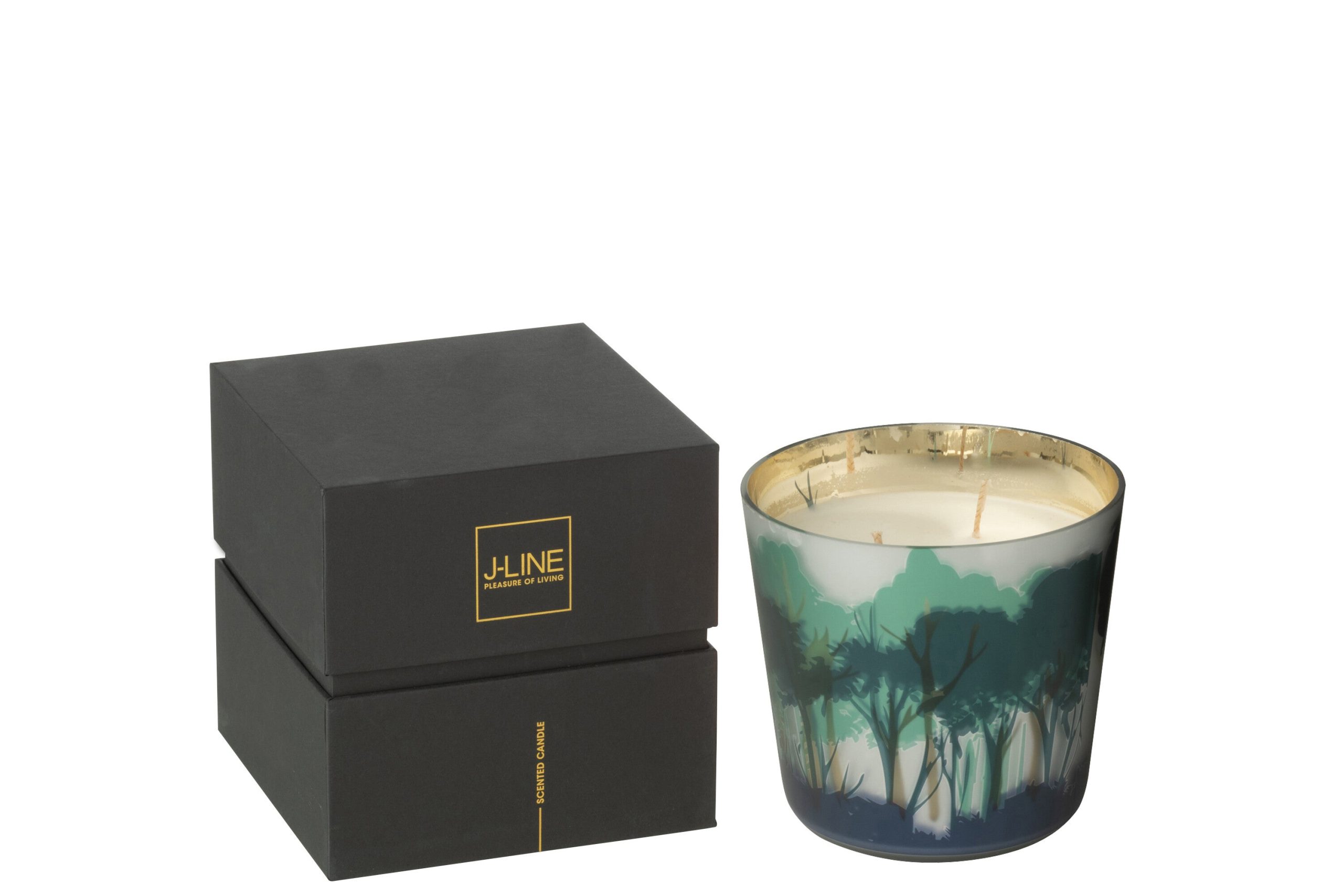 J-Line geurkaars Noa Bos - groen/goud - small - 50U