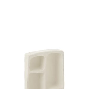 J-Line wandrek Flint – papier maché – wit – small