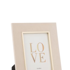 J-Line fotolijst Dita – fluweel – beige – medium J-Line fotolijst Dita – fluweel – beige – medium