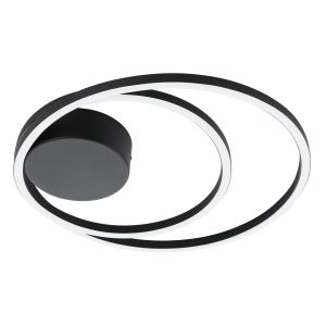 EGLO plafondlamp Ruotale – led – ø 45 cm – zwart/wit