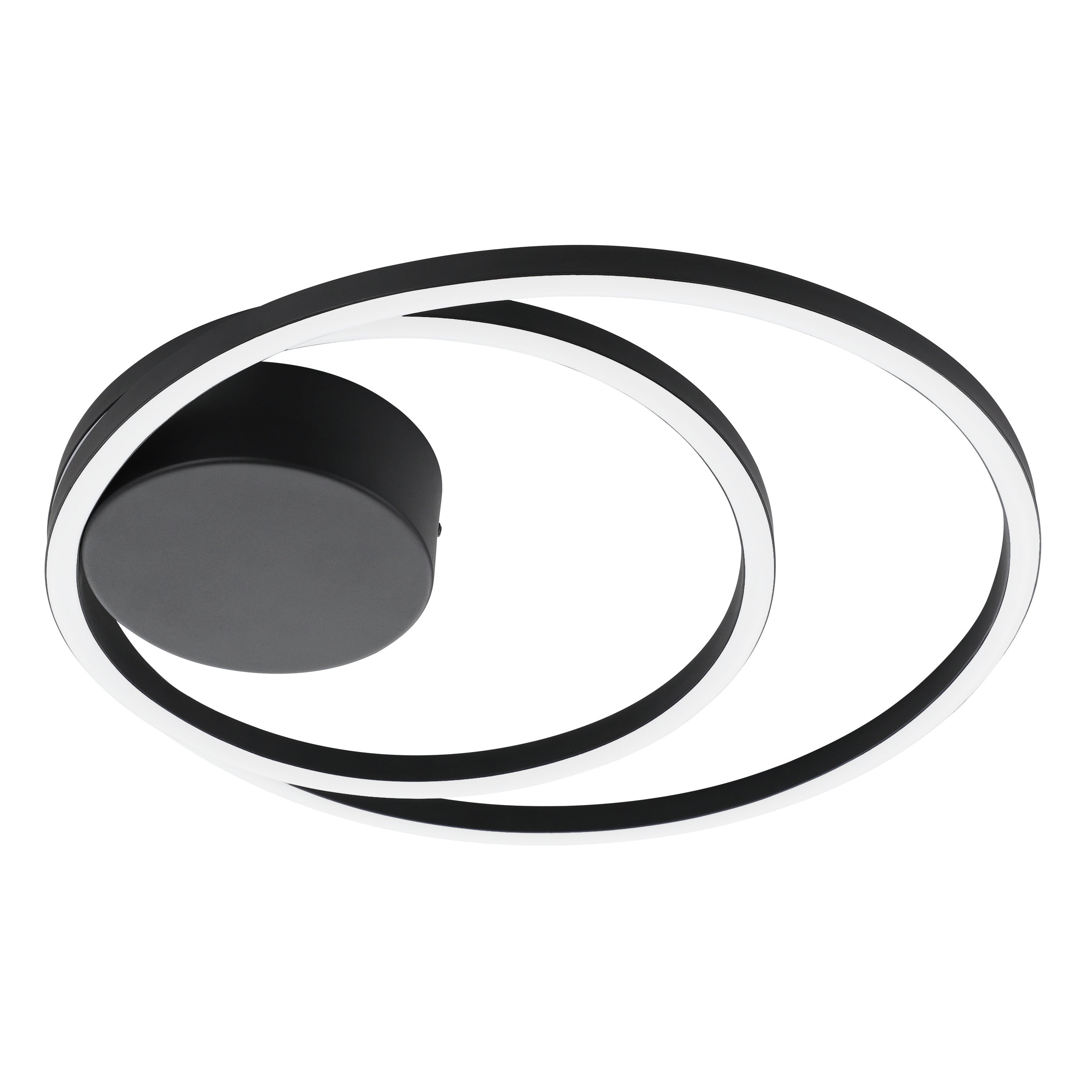 EGLO plafondlamp Ruotale - led - ø 45 cm - zwart/wit