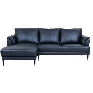 Furnhouse chaise longue bank links Soul – Zwart – Leer – 155x233x88 Furnhouse chaise longue bank links Soul – Zwart – Leer – 155x233x88