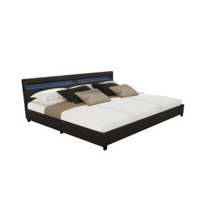 HOME DELUXE – LED-bed NUBE – zwart, 270 x 200 cm – incl. lattenbodem e HOME DELUXE – LED-bed NUBE – zwart, 270 x 200 cm – incl. lattenbodem e