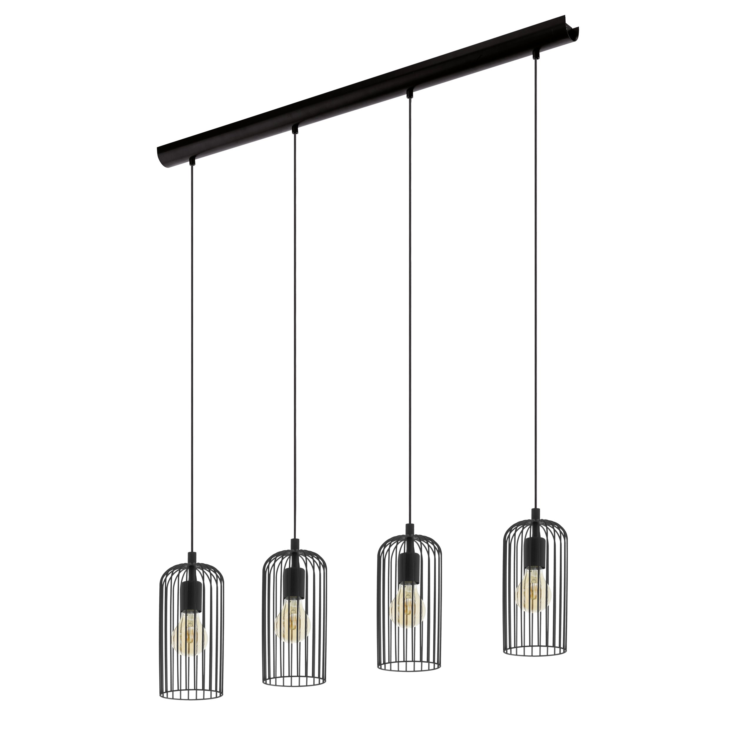 EGLO hanglamp Roccamena 1 - e27 - 97,5 cm - zwart