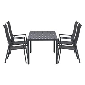 Garden Impressions Tuinset Siena 5-delig – Kasper tuintafel 160×84 cm