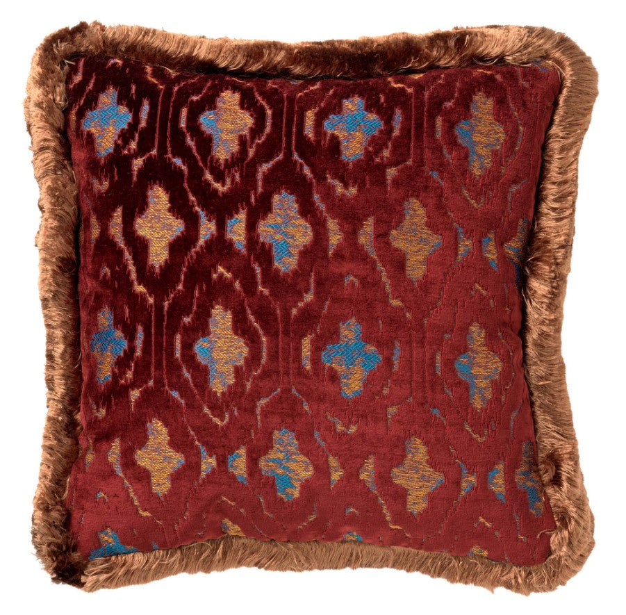 BIJOU | sierkussen 45x45 cm | Merlot | rood | Hoii | met duurzame kuss