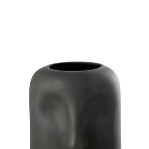J-Line vaas Noe – glas – zwart – small – Ø 16 cm