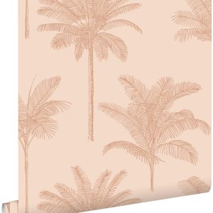 ESTAhome behang palmbomen terracotta roze – 53 cm x 10.05 m – 139741 ESTAhome behang palmbomen terracotta roze – 53 cm x 10.05 m – 139741