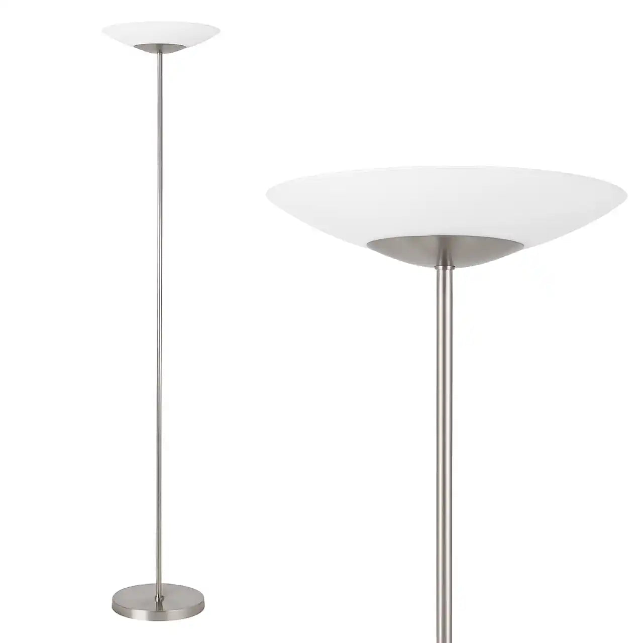 Highlight vloerlamp Santiago - 1 lichts - 26 x 182 cm - beige