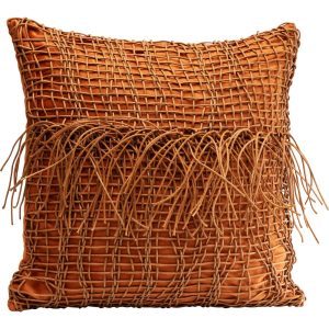 Kare Design Kussen Zoe oranje franjes