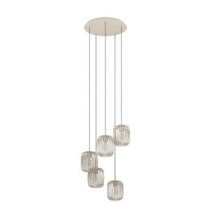 EGLO hanglamp Romazzina – e27 – ø 50 cm – zandkleur EGLO hanglamp Romazzina – e27 – ø 50 cm – zandkleur