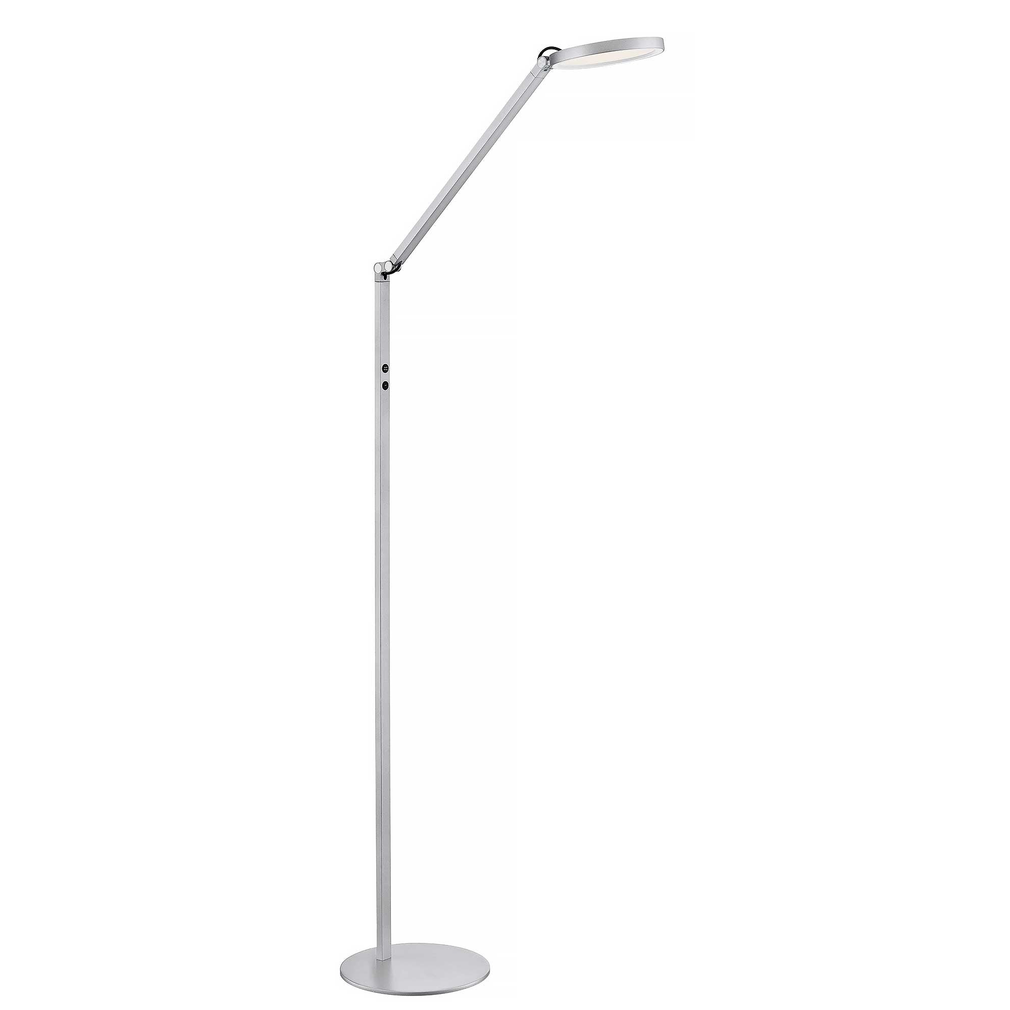 Highlight vloerlamp Ufficio - 1 lichts - 22 x 135 cm - zilver