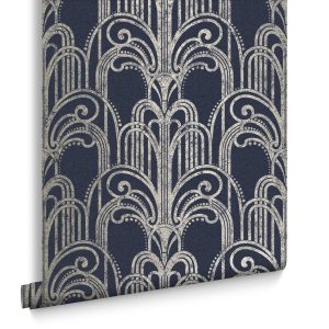 Graham & Brown Vliesbehang – Art Deco Midnight – 10mx53cm Graham & Brown Vliesbehang – Art Deco Midnight – 10mx53cm