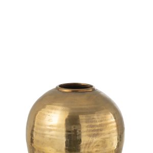 J-Line vaas Arya – metaal – goud – small – Ø 30 cm