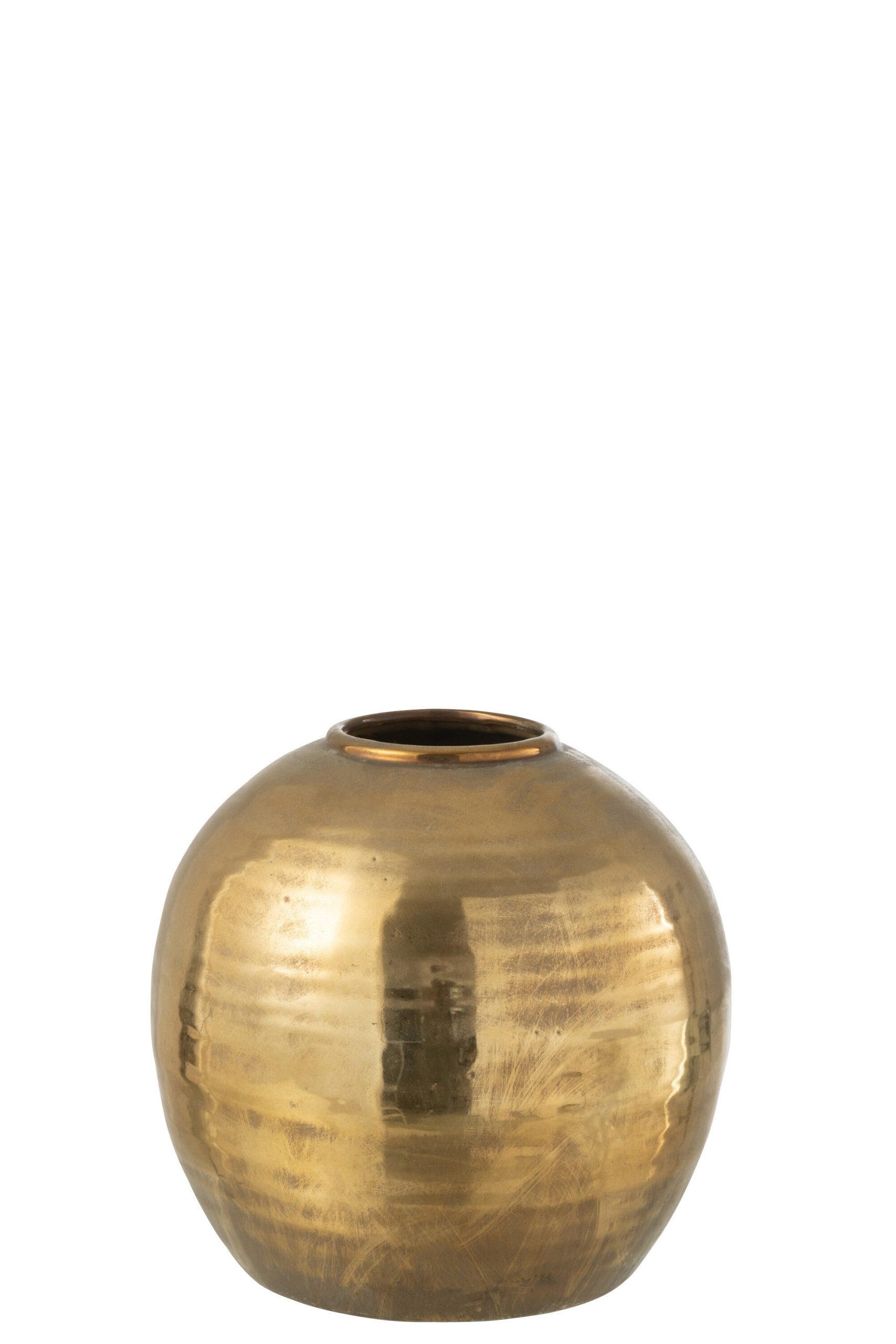 J-Line vaas Arya - metaal - goud - small - Ø 30 cm