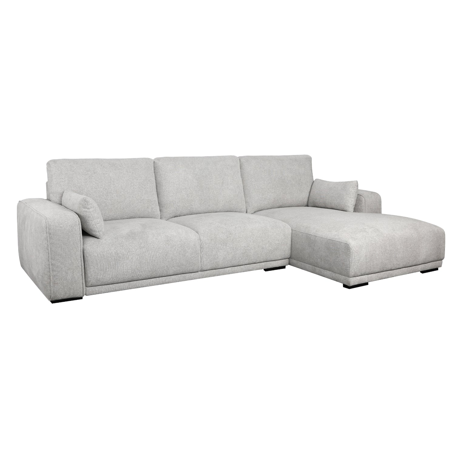 Furnhouse chaise longue bank rechts California - Lichtgrijs - Stof - 1