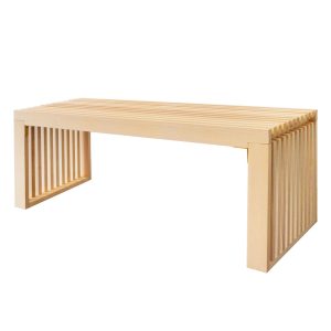 HOME DELUX Houten bank LORA Natuur – 110 cm
