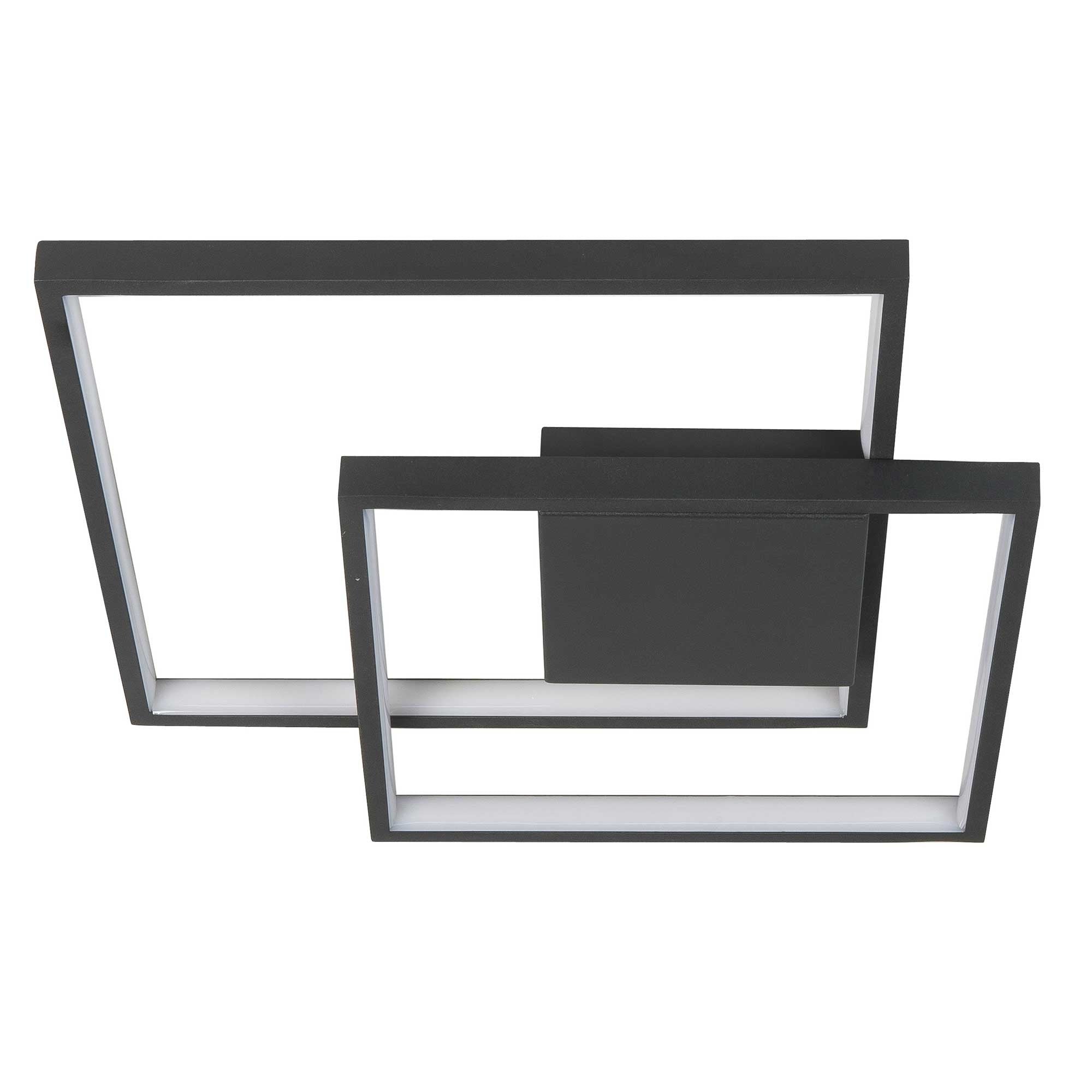 Highlight plafondlamp Piazza - 1 lichts - 42 x 6 cm - zwart