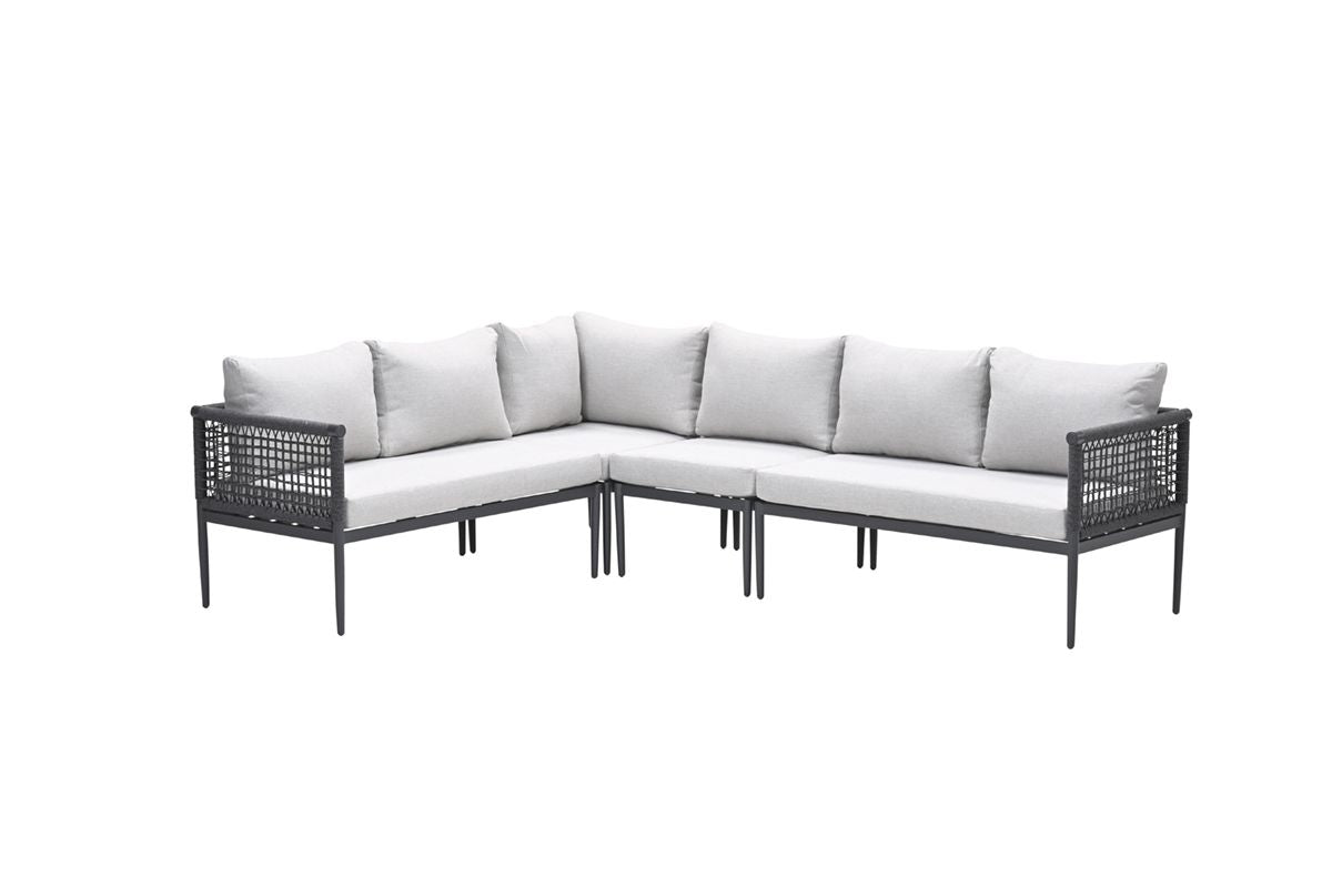 Teramon hoekset - 4-dlg. - carbon black - dark grey - valley sand