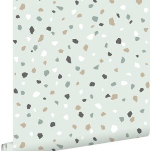 ESTAhome behang terrazzo mintgroen, wit en grijs – 53 cm x 10.05 m – 1 ESTAhome behang terrazzo mintgroen, wit en grijs – 53 cm x 10.05 m – 1
