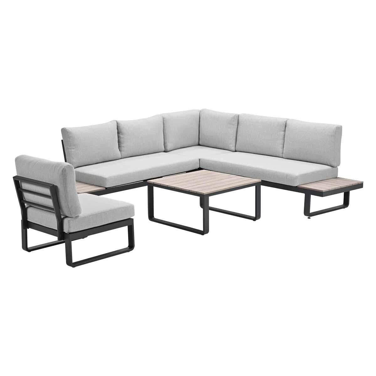 Garden Impressions loungeset Diego 5-delig - donker grijs - valley san