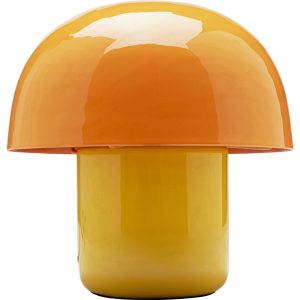 Kare Design Tafellamp Mushroom – 20cm – oranje en geel Kare Design Tafellamp Mushroom – 20cm – oranje en geel