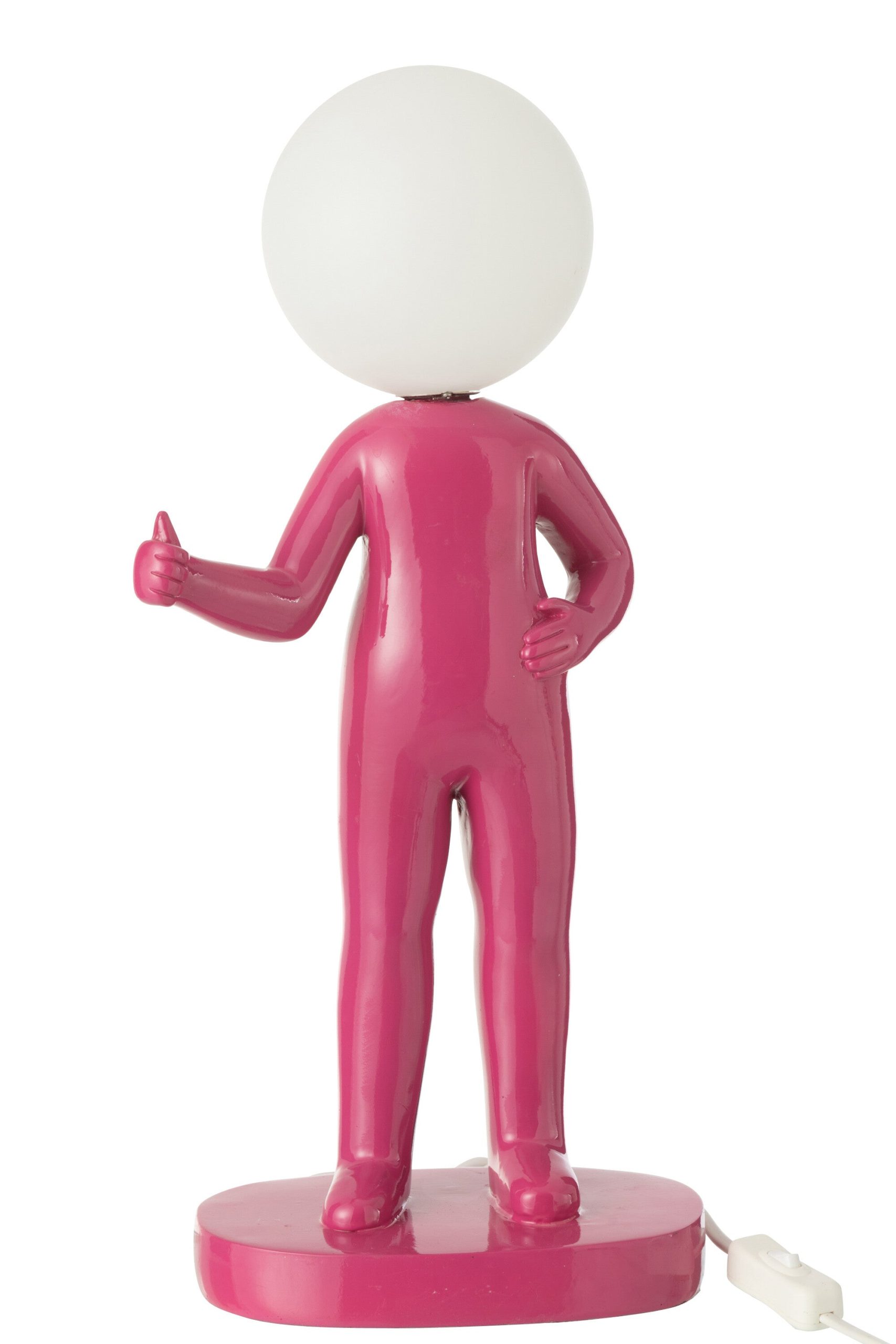 J-Line tafellamp Duim Hars - kunststof - roze