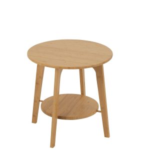 J-Line bijzettafel Rond – bamboe – naturel – small