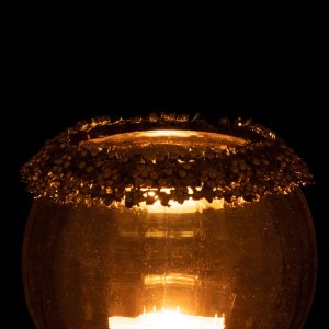 J-Line kaarshouder Volve – metaal/glas – goud/brons – large