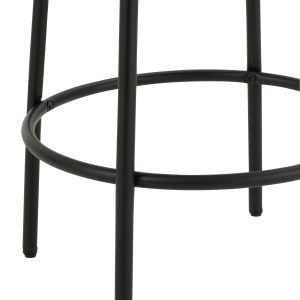 J-Line barkruk Bouclé – multi – metaal/polyresin – grijs/zwart